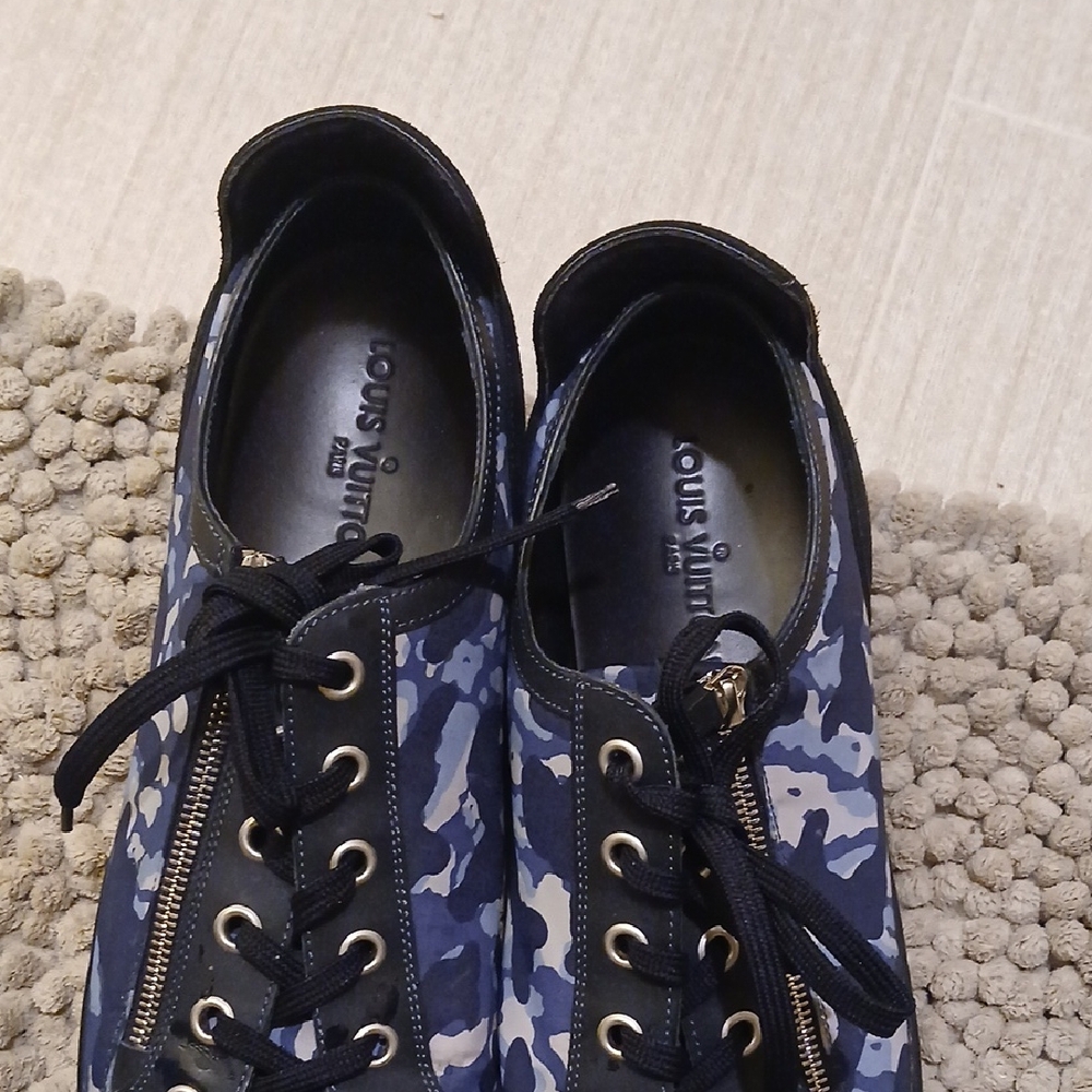 Louis Vuitton Navy Camouflage Sneakers